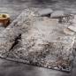 Preview: Einrichtungsbeispiel schwarzer Boden mit Designteppich in braun und beige von heineking24